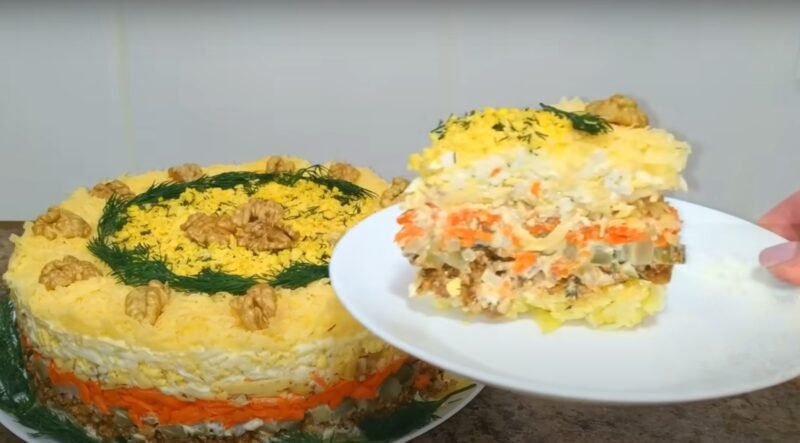 Новинка для праздничного стола. Невероятно вкусный салат с фаршем