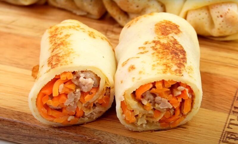 Не сложно и вкусно. Простой рецепт фаршированных блинчиков с необычной начинкой